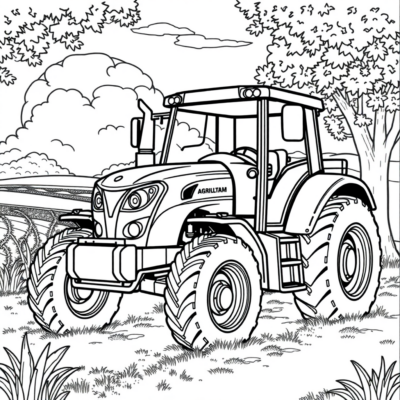 Livre de coloriage : machines agricoles pour enfants