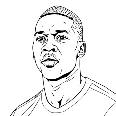 Mbappe Coloriage
