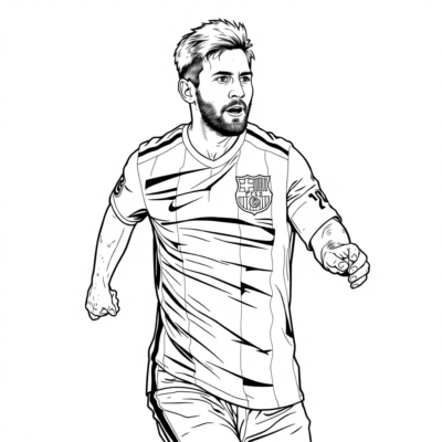 Messi Coloriage