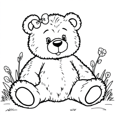 Livre de coloriage : ours – livre de coloriage pour enfants