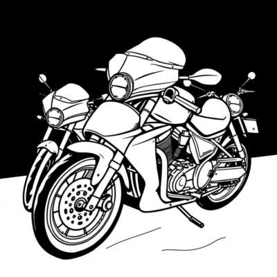 Coloriage de moto