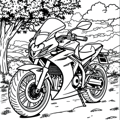 Livre de coloriage : moto, livre de coloriage pour enfants