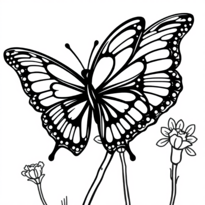 Coloriez : coloriage de papillon