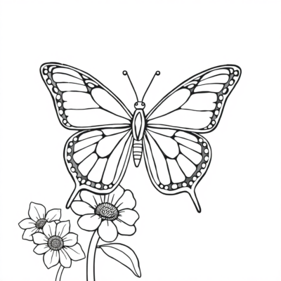 Coloriage de papillon à imprimer