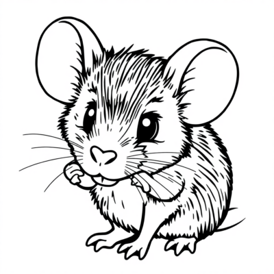 Dessin à colorier de la souris