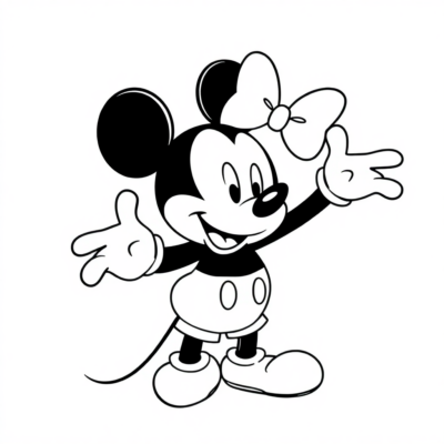 Dessin à imprimer de Mickey Mouse