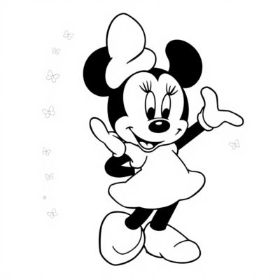 Coloriage Minnie Mouse