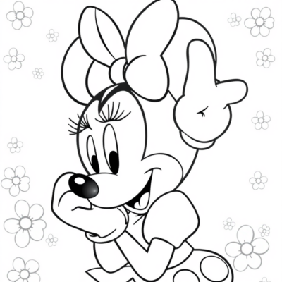 Coloriage de Minnie Mouse