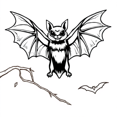 Chauves-souris coloriage
