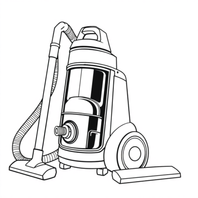 Coloriage : aspirateur coloriage pour enfants