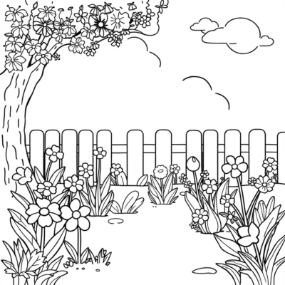 Livre de coloriage : jardin livre de coloriage pour enfants