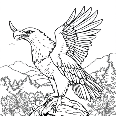 Livre de coloriage : aigle blanc coloriage pour enfants