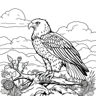 Aigle coloriage