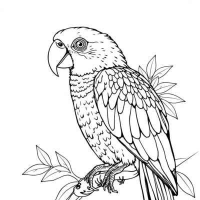 Livre de coloriage : perroquet, livre de coloriage pour enfants