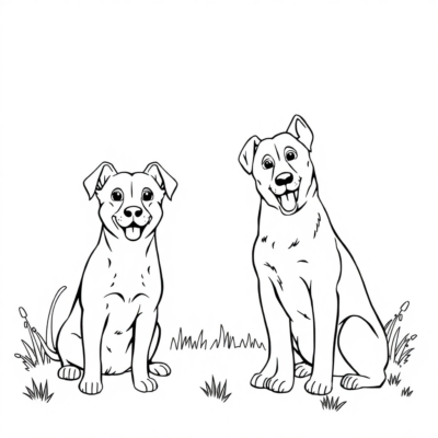 Colorier: chien livre de coloriage pour les enfants
