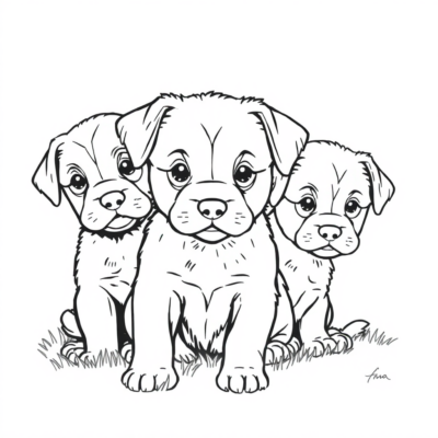 Chiens Coloriages Chiots
