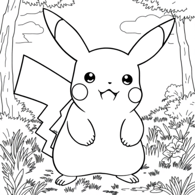 Coloriage : coloriage de Pikachu