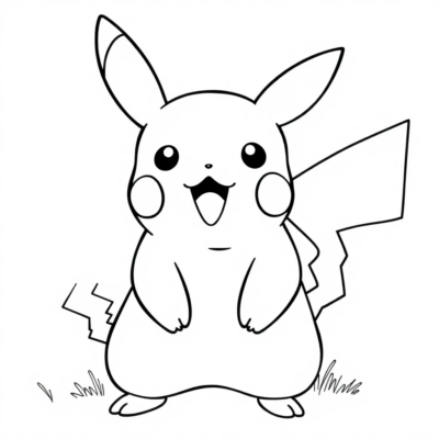 Coloriage Pikachu à imprimer