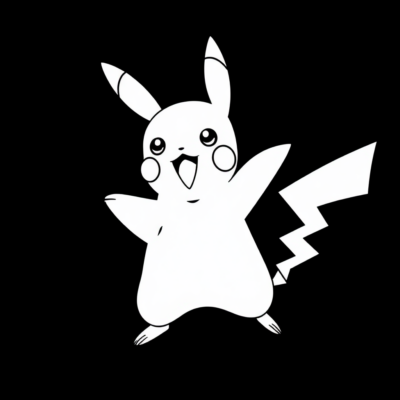 Pikachu à colorier pour petits fans