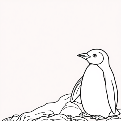 Pingouin coloriage