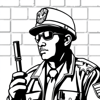 Policier coloriage
