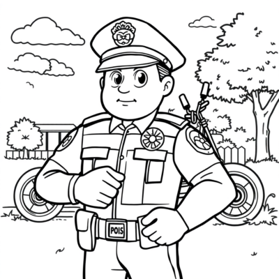 Livre de coloriage : policier coloriage pour enfants