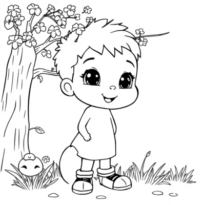 Livre de coloriage : un coloriage simple pour enfants