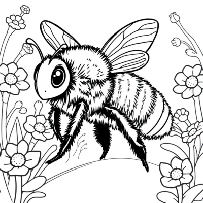 Livre de coloriage : abeille, livre de coloriage pour enfants