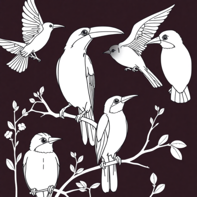 Oiseaux coloriage
