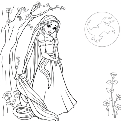 Raiponce coloriage