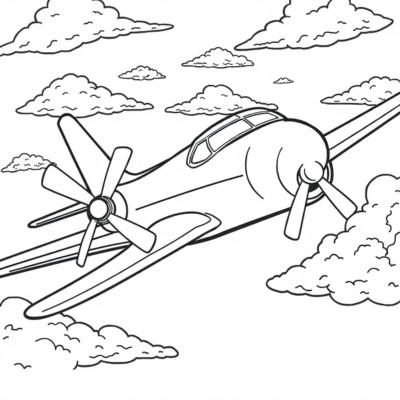 Livres de coloriage d’avions