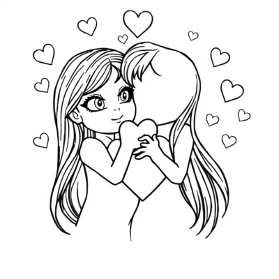 Livre de coloriage : cœurs colorés