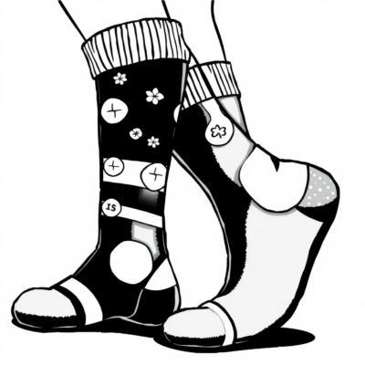 Chaussettes à colorier