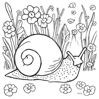Escargot coloriage