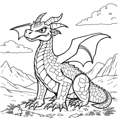 Colorie: le dragon du Wawel, livre de coloriage pour enfants