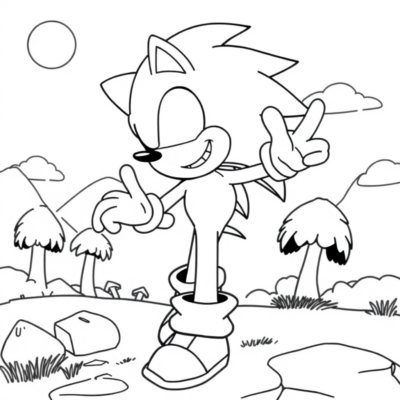 Colorier: coloriages sonic