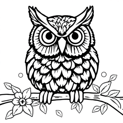 Hibou coloriage