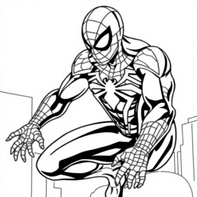 Spiderman dessins à colorier à imprimer