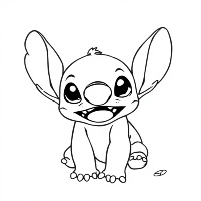 Stitch à colorier pour enfants