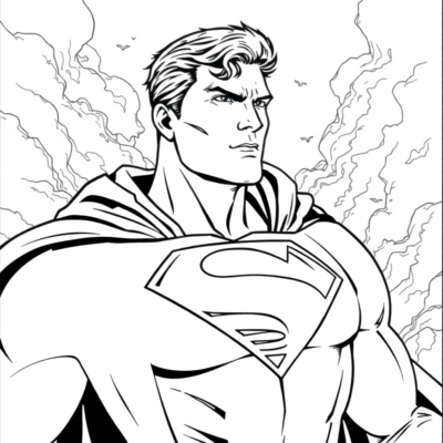 Superman Dessin à Colorier