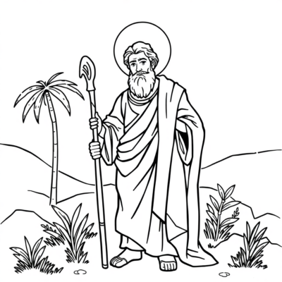 Livre de coloriage : Saint Joseph, livre de coloriage pour enfants