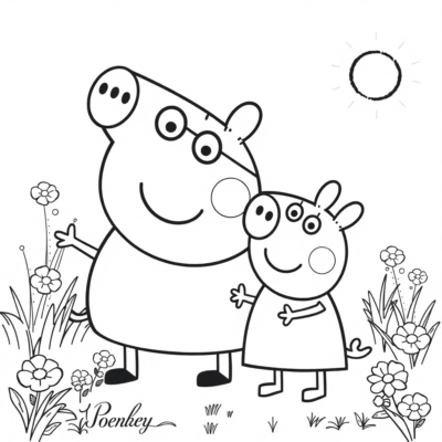 Peppa Pig Dessins à Colorier