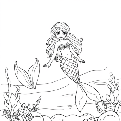 Livre de coloriage : sirène de Varsovie, livre de coloriage pour enfants