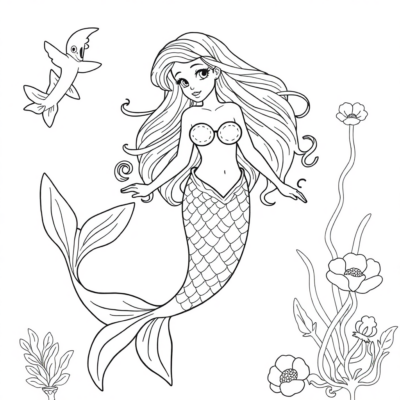 Livre de coloriage : sirènes
