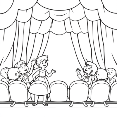 Coloriage : théâtre coloriage pour enfants