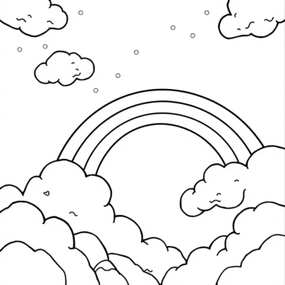 Coloriage Arc-en-ciel