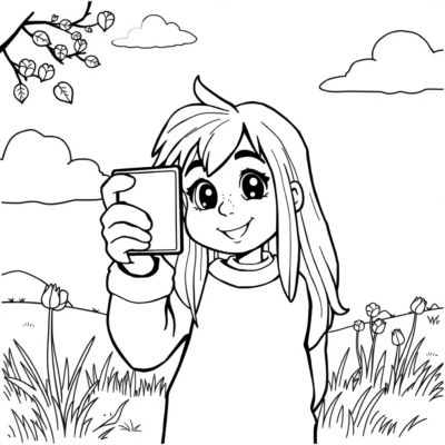 Livre de coloriage : téléphone coloriage pour enfants