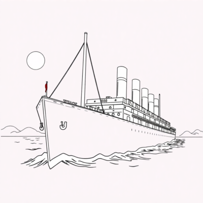 Titanic Livre de coloriage