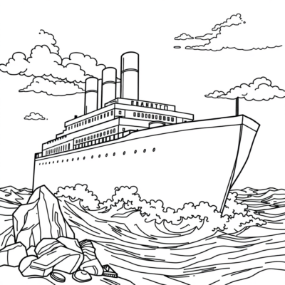 Coloriage : Titanic coloriage pour enfants