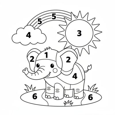 Coloriages par chiffres amusants pour enfants